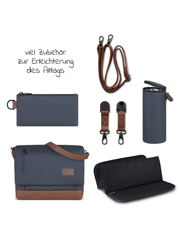 ABC-Design Wickeltasche Urban - inkl. Wickelunterlage & viel in blau,silber günstig kaufen onesize
