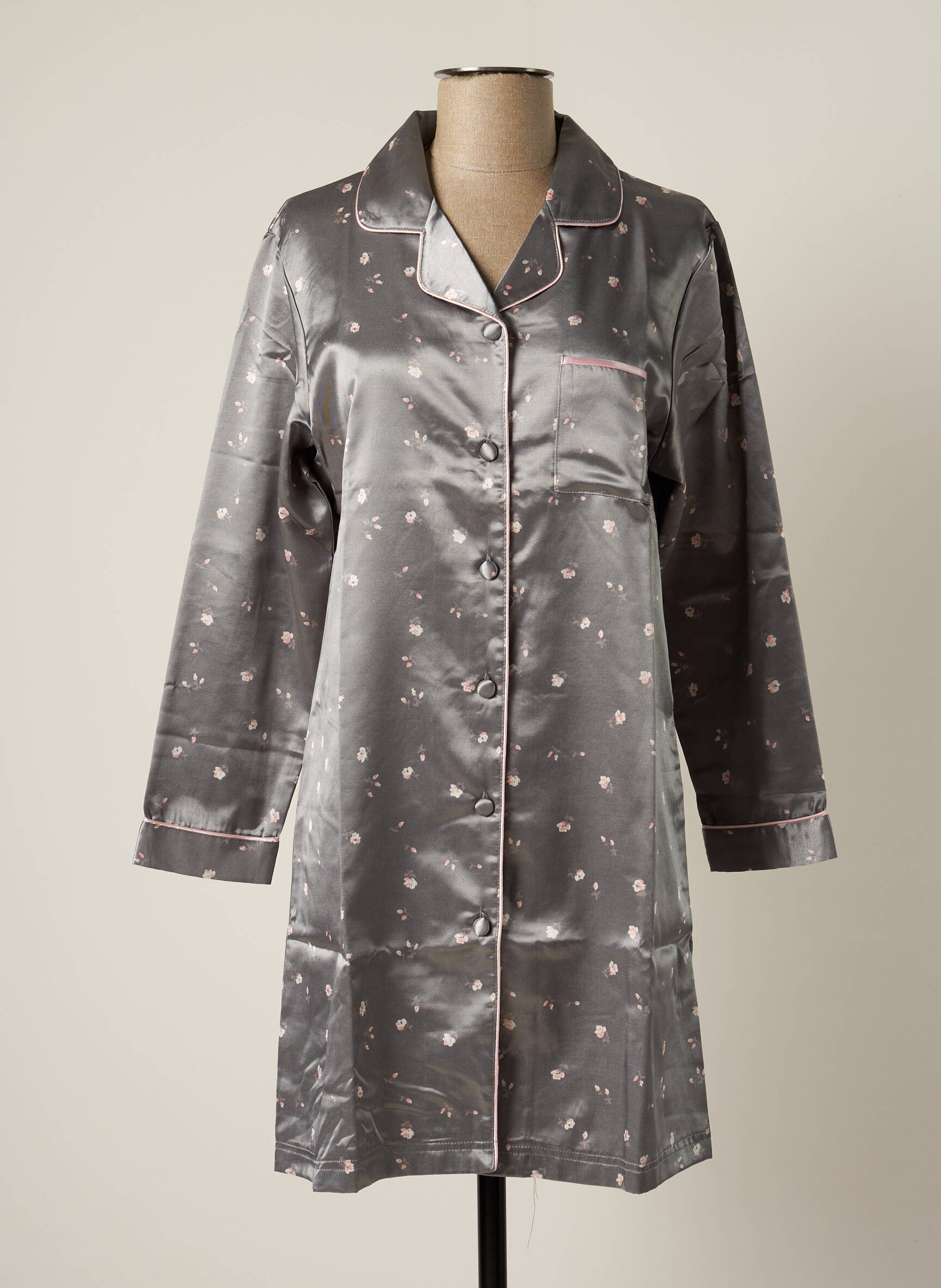 Rose Pomme Chemises De Nuit Femme couleur gris