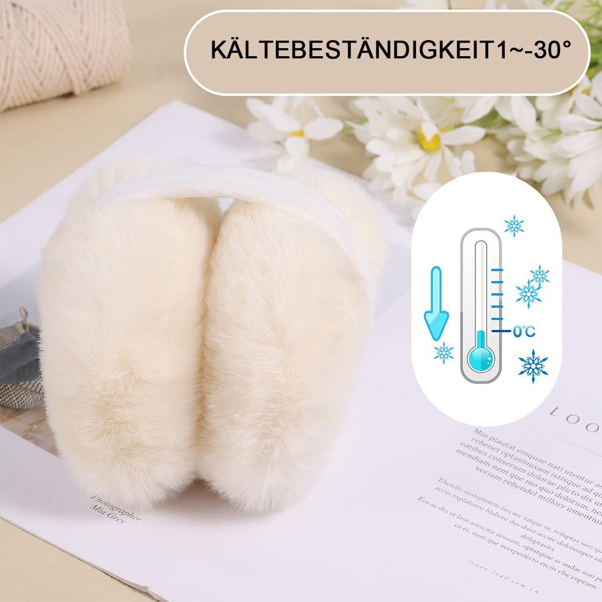 FeelGlad Ohrenwärmer Ohrenschützer, Winter Warme Ohrabdeckungen für Frauen Mädchen faltbar