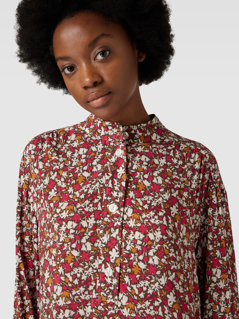 Bluse mit floralem Muster aus Viskose Modell 'STYLE.VIV' in sand
