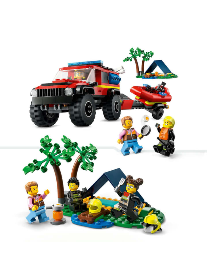 LEGO City Feuerwehrgeländewagen mit Rettungsboot in Mehrfarbig ab 5 Jahre günstig kaufen onesize