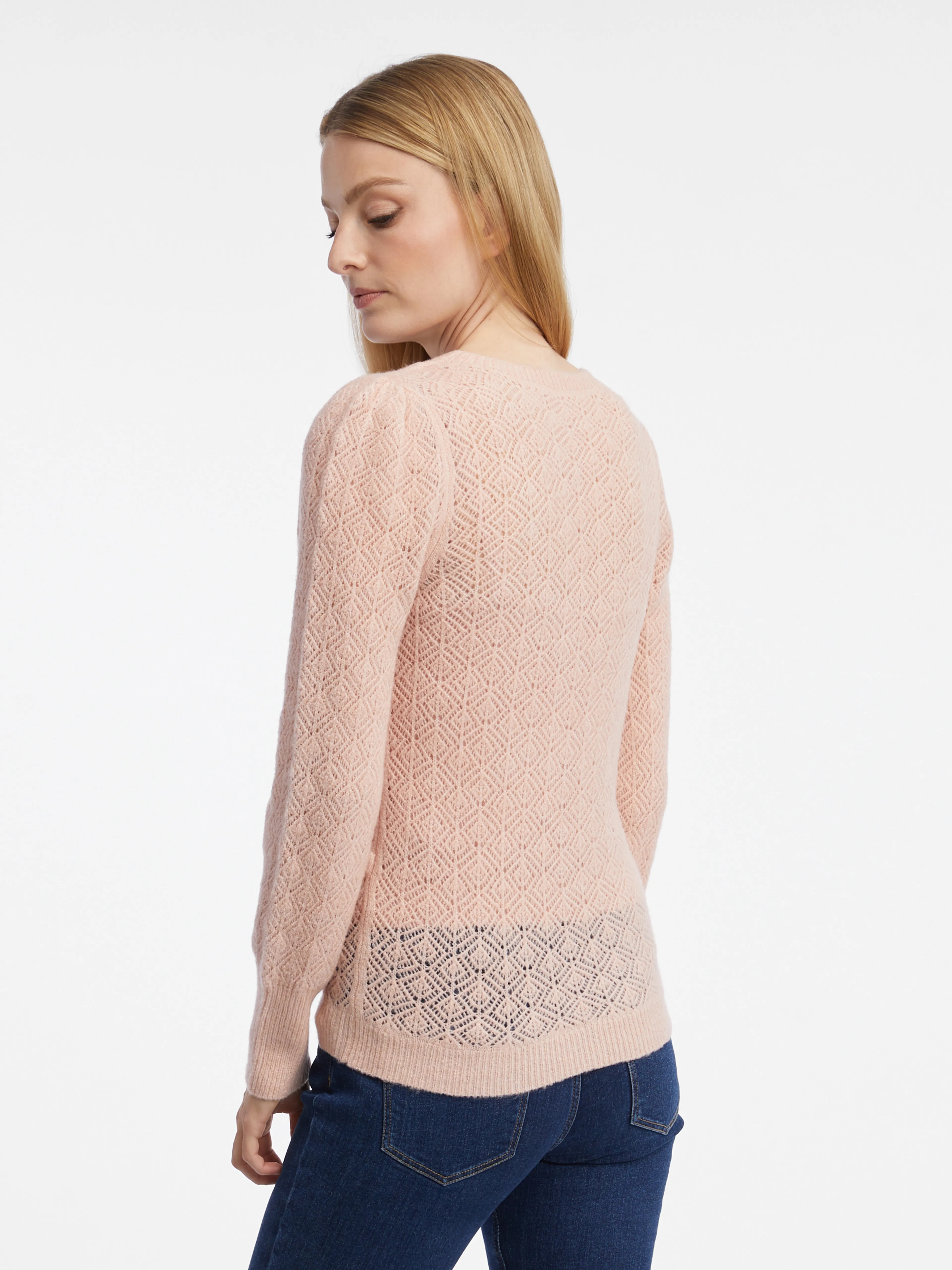 Hellrosa Damenpullover aus Wollmischung ORSAY