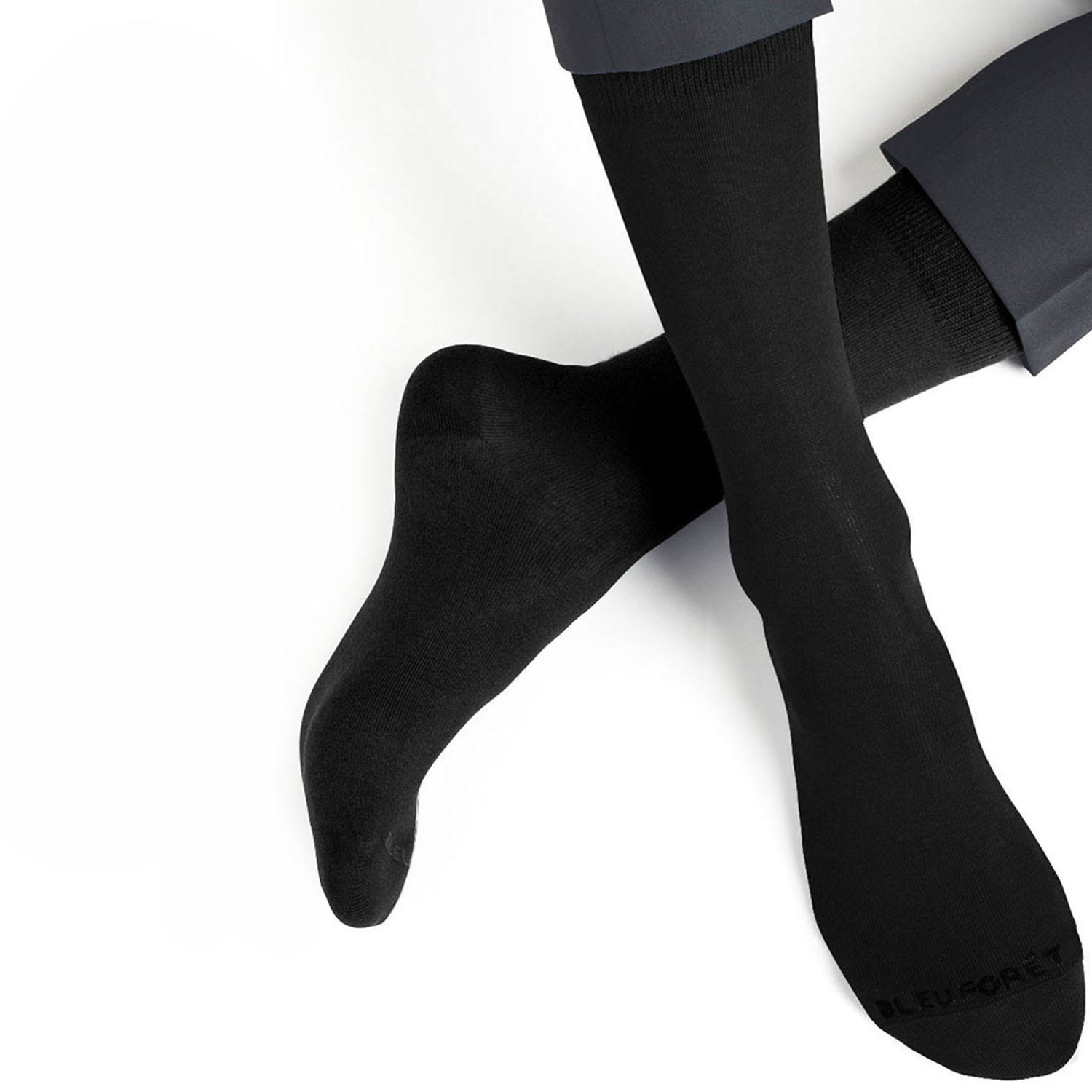 2 paires de chaussettes BLEUFORET noires Pointure 39-42