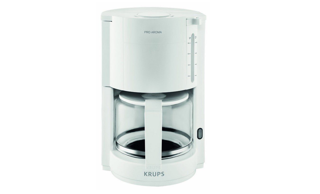 Krups Filterkaffeemaschine KRU F 309 01 ProAroma, 1,25l Kaffeekanne, Doppelwand-Schwenkfilter, 1,25 Liter, 10-15 Tassen, Wasserstandsanzeige mit Lupeneffekt