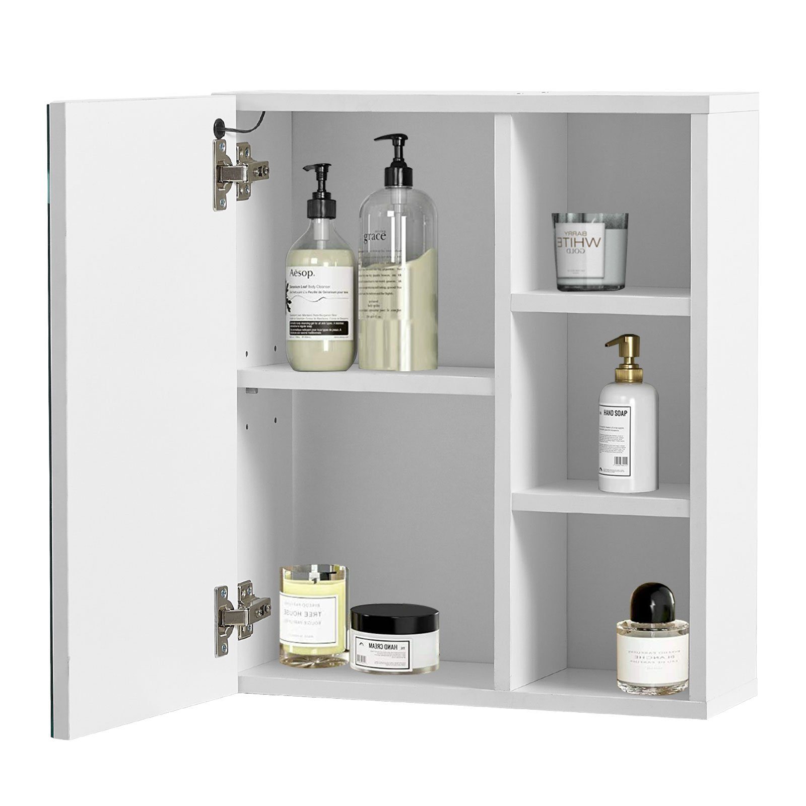 CLIPOP Badezimmerspiegelschrank Wandschrank (1er Set) 45x16.5x52cm Spiegelschrank, LED Spiegelschrank mit Touchschalter