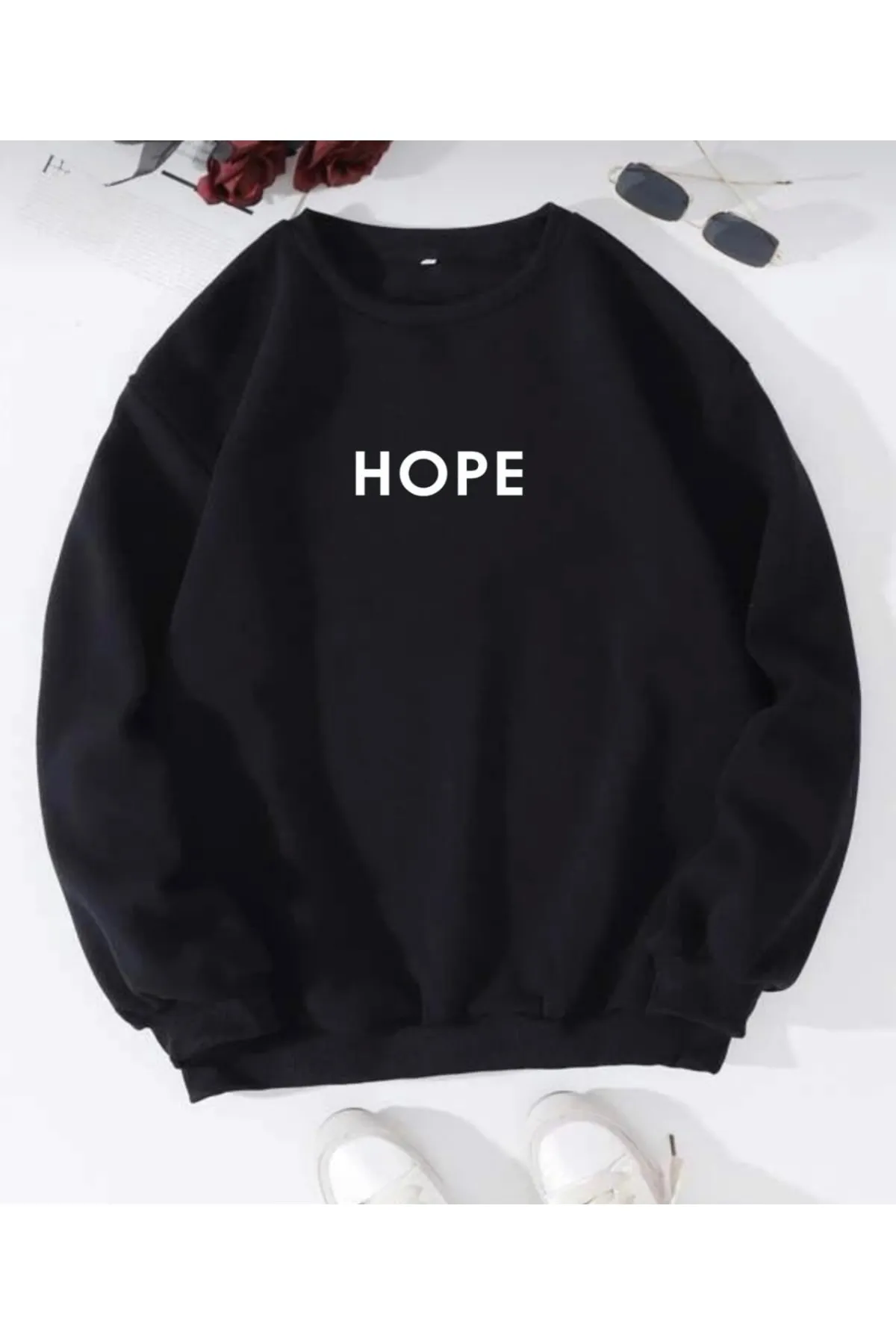 My Blog  Sweatshirt mit Rundhalsausschnitt und Hope-Textdruck