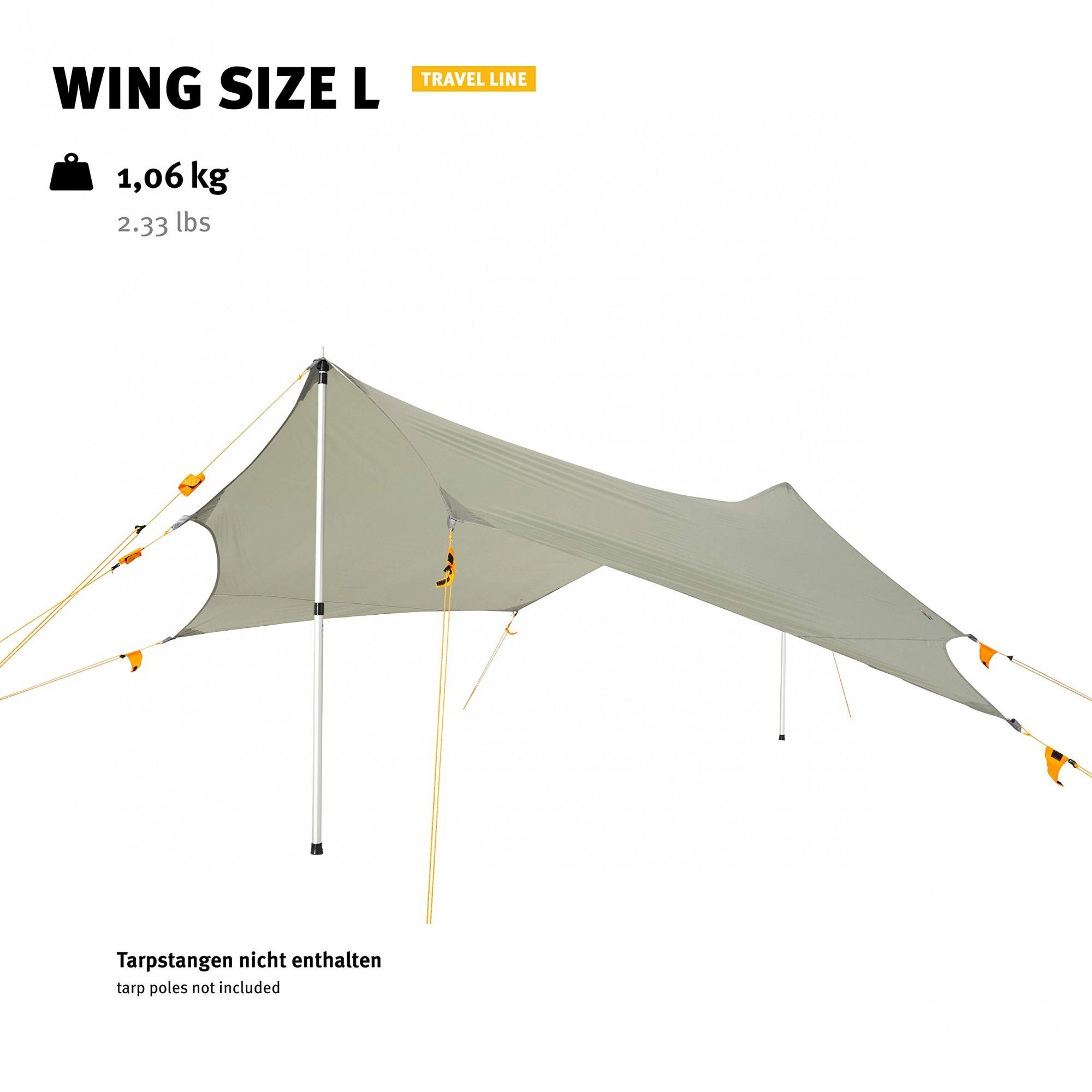 Wechsel Tents Tarp-Zelt Wing L - Zeltdach Robuster Regenschutz Tarp für Zelt und Hängematte