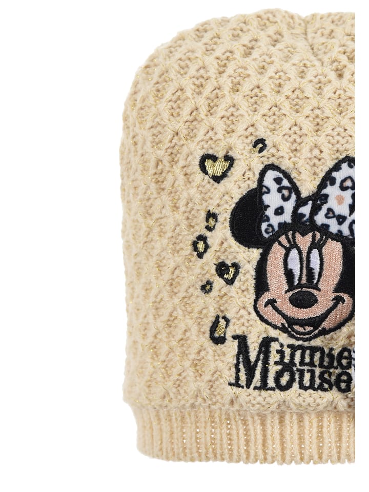 Disney Minnie Mouse Wintermütze Strick mit Schleife in Weiß günstig kaufen 50