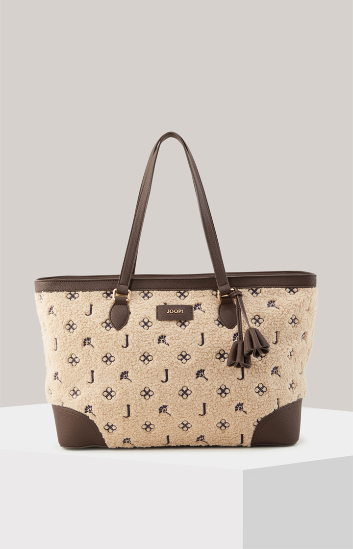 Shopper Decoro Peluche Mariella in Beige