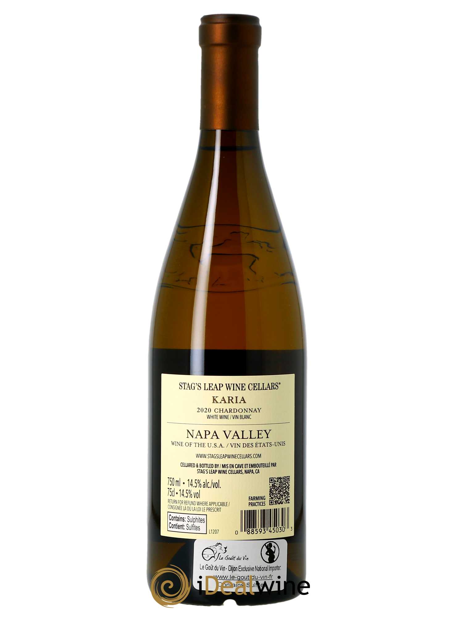 Napa Valley Stags Leap Wine Cellars Karia  2020 - Lot de 1 Bouteille