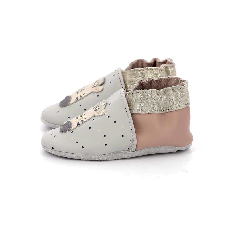 Chaussons cuir Cute Zebra