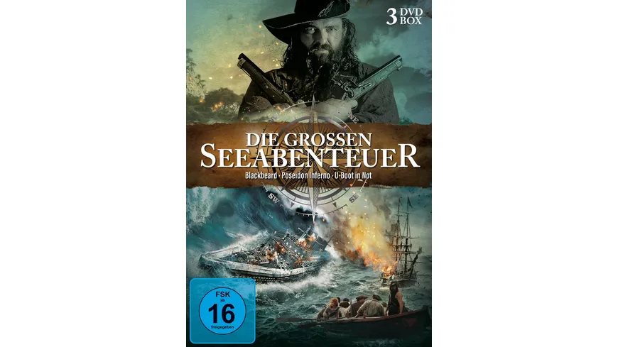 Die grossen Seeabenteuer - Blackbeard, Poseidon Inferno, U-Boot in Not  [3 DVDs]