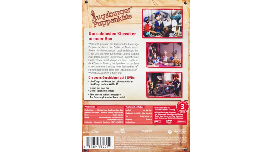 Augsburger Puppenkiste Klassiker Kollektion  [5 DVDs]