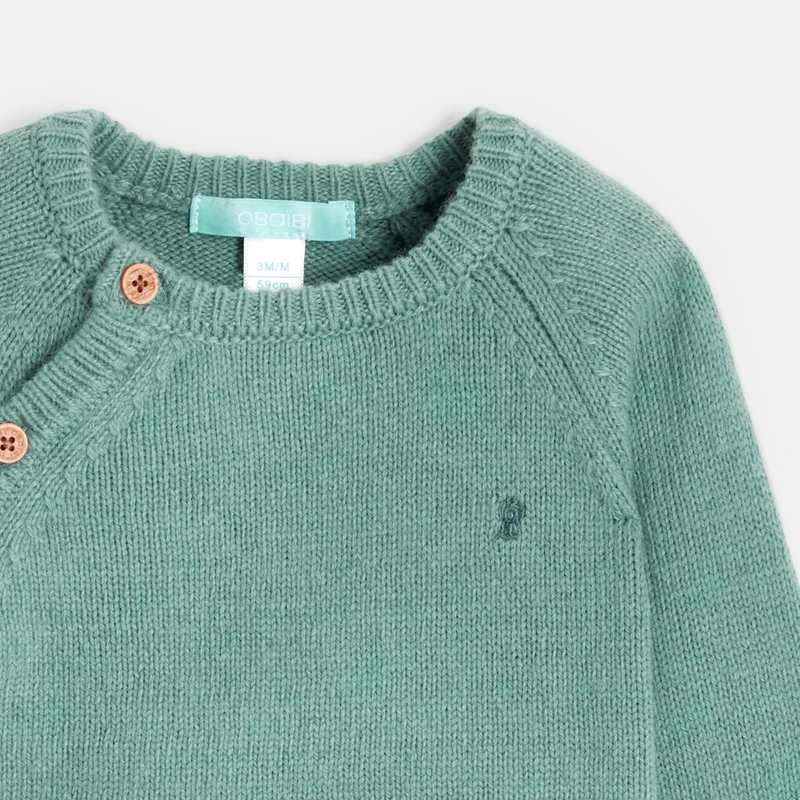Brassière maille tricot croisée vert naissance