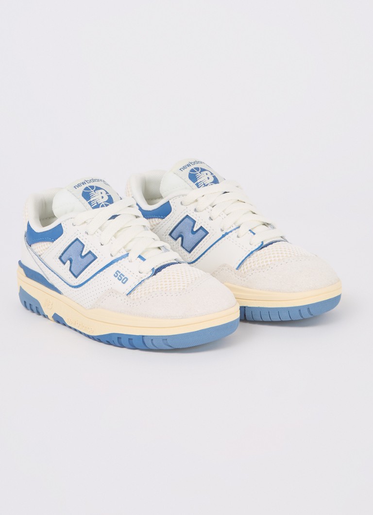 Teniși New Balance 550 din piele cu detalii din plasă