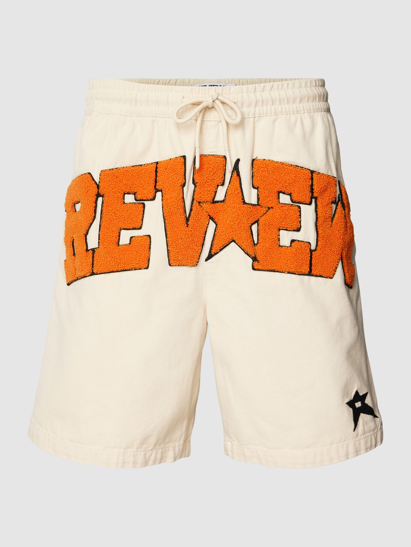 Shorts mit elastischem Bund in ecru