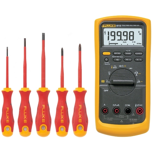 Fluke 40004066 IB875M ipari multiméter és 5 szigetelt csavarhúzó