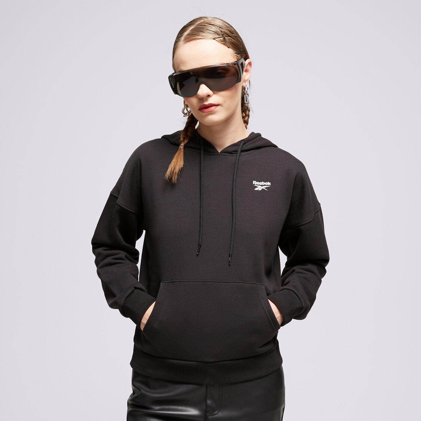 REEBOK SWEATSHIRT RI FLEECE HOODY Schwarz