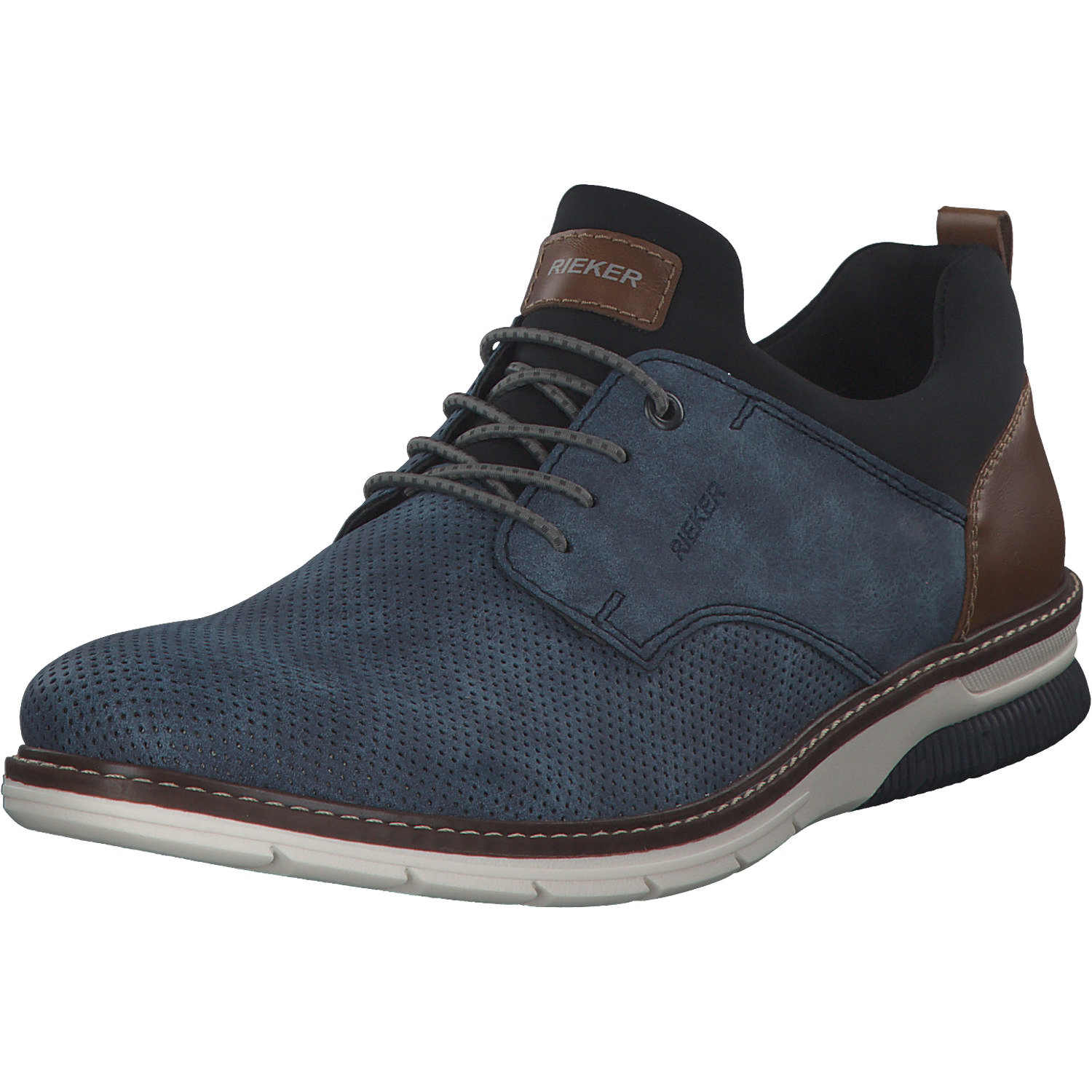 Rieker 14450, Business-Schnürschuhe, Herren, Blau