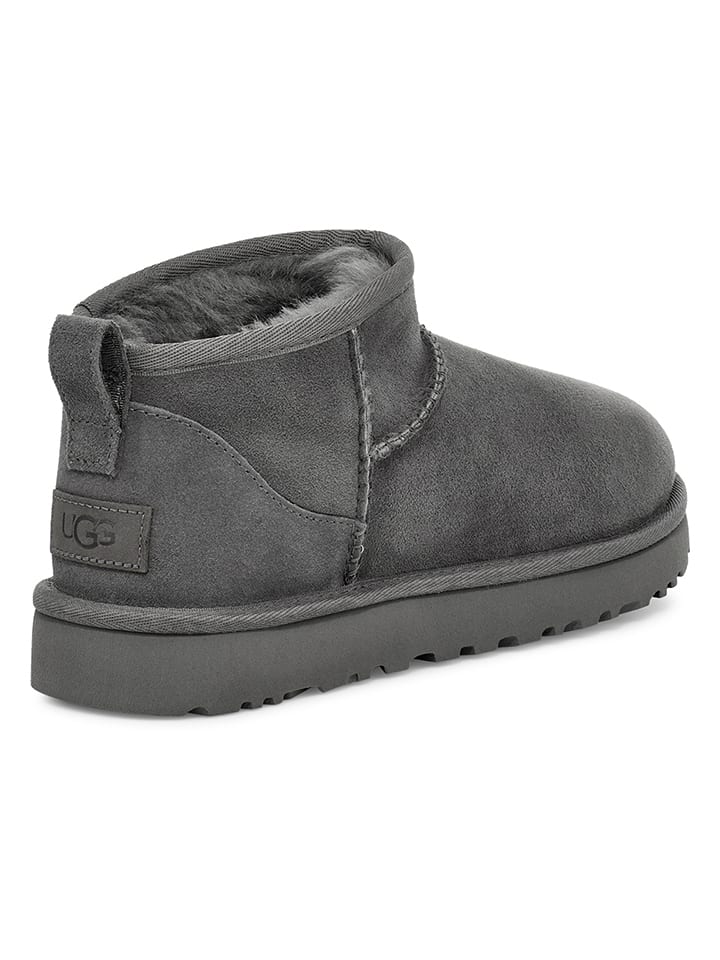 UGG Lammfell-Ankle-Boots in Grau günstig kaufen
