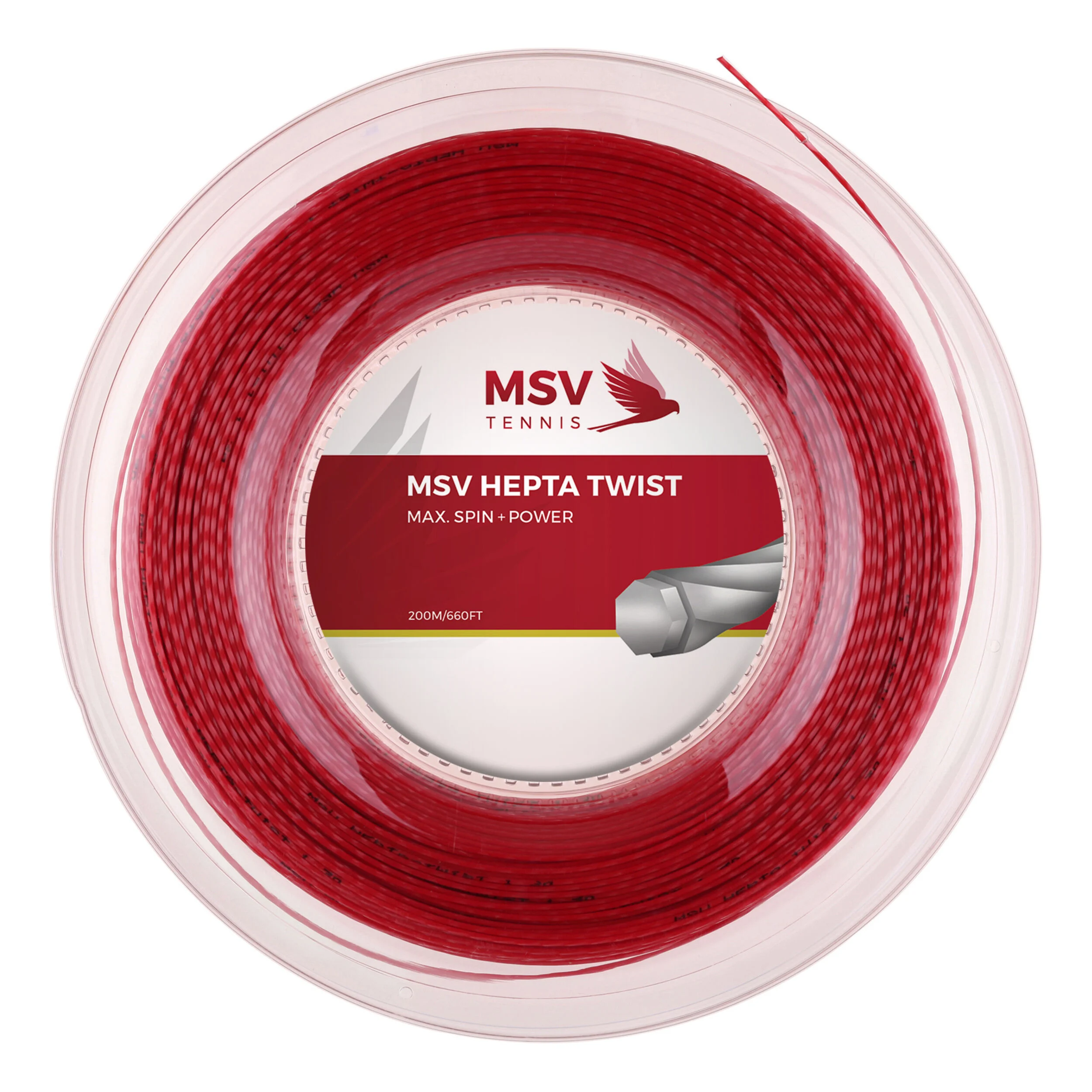 Hepta - Twist Saitenrolle 200m - Rot