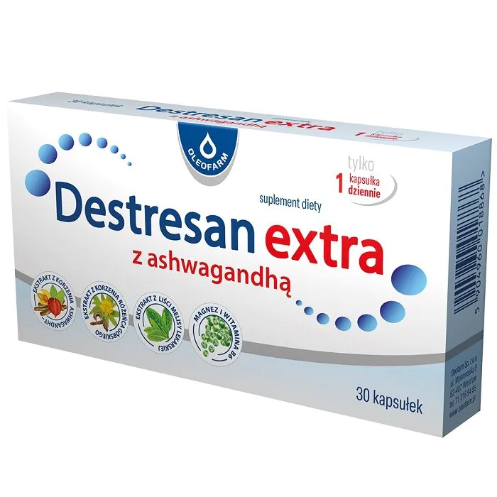 Destresan Extra s ašvagandom, dodatak prehrani za smirenje, kapsule