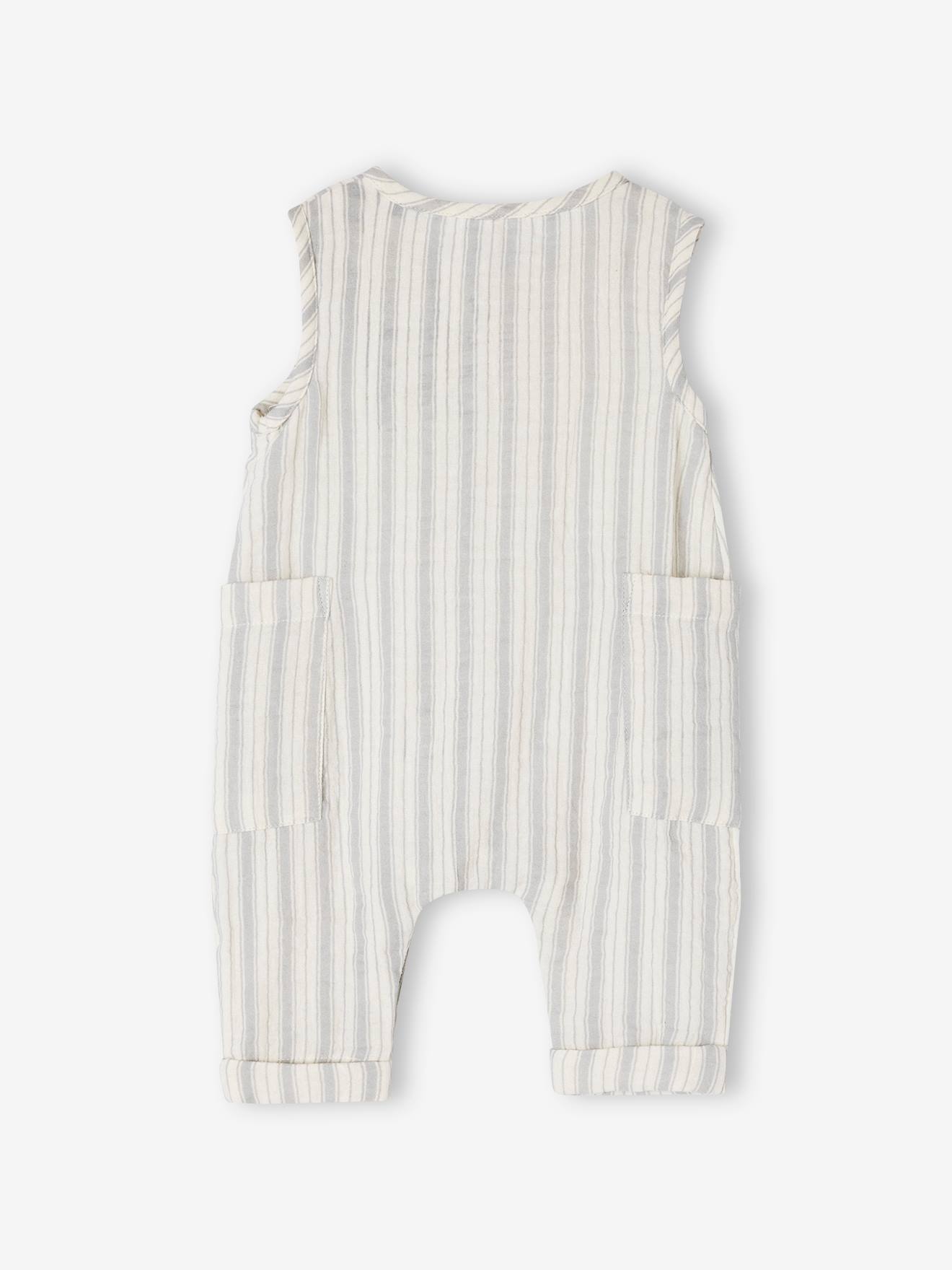 Vertbaudet Baby Musselin-Overall - cappuccino