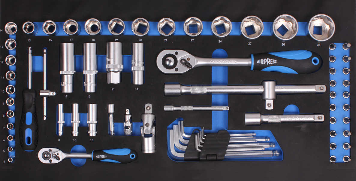 Estojo de ferramentas Airpress 75251 completo com 97 peças