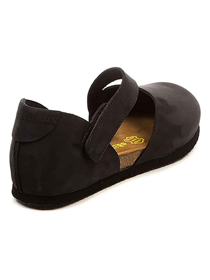 Comfortfusse Leder-Ballerinas in Schwarz günstig kaufen