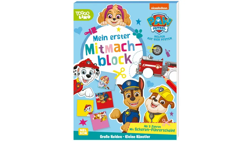 PAW Patrol: PAW Patrol: Große Helden - Kleine Künstler: Mein erster Mitmachblock - Mit Scherenführerschein!