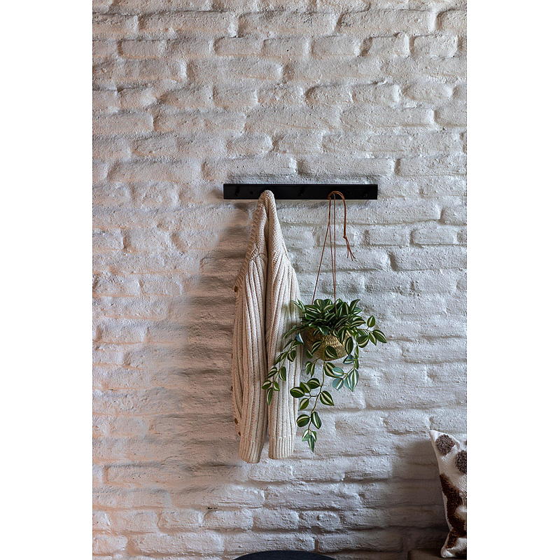 Home Knaggrekke 5 knagger 48 cm bøk sort