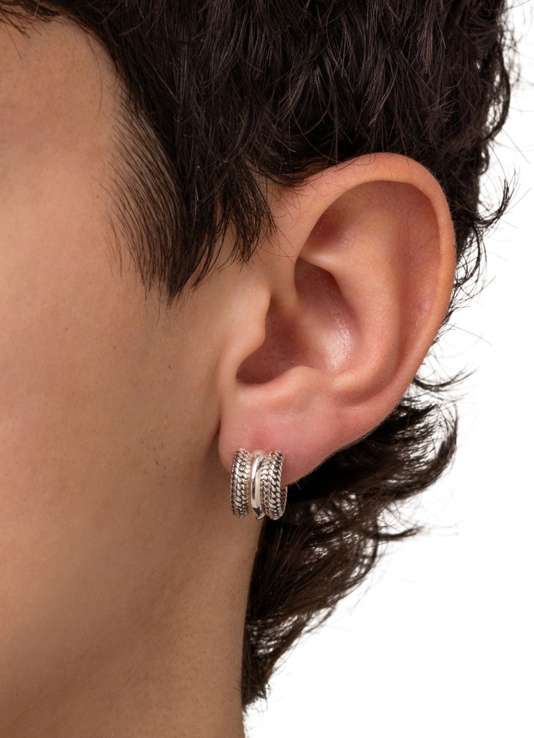 Buddha to Buddha Ben Triple single silver stud earring
