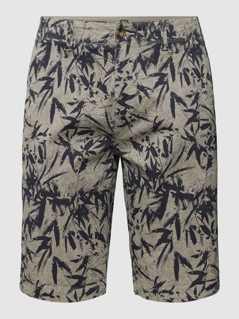 Bermudas mit Allover-Muster in stein