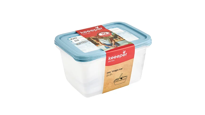 keeeper Gefrierdosen Set Mia Polar 2-tlg. 2l nordic blue