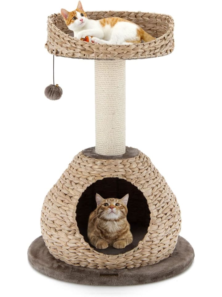 COSTWAY Katzenbaum mit Höhle in Braun günstig kaufen onesize