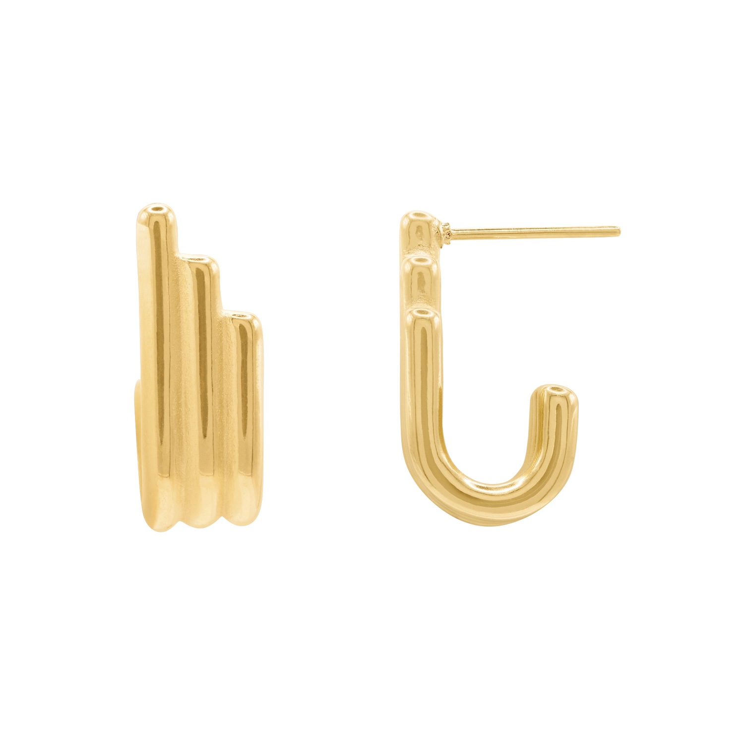 Boucles d'oreilles Heideman Livim, couleur or