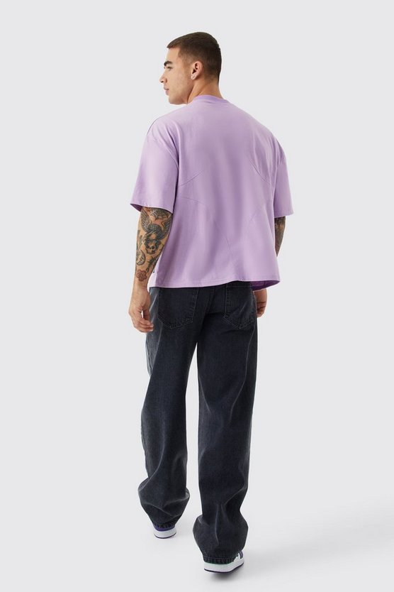 Kastiges Oversize T-Shirt mit Homme Print