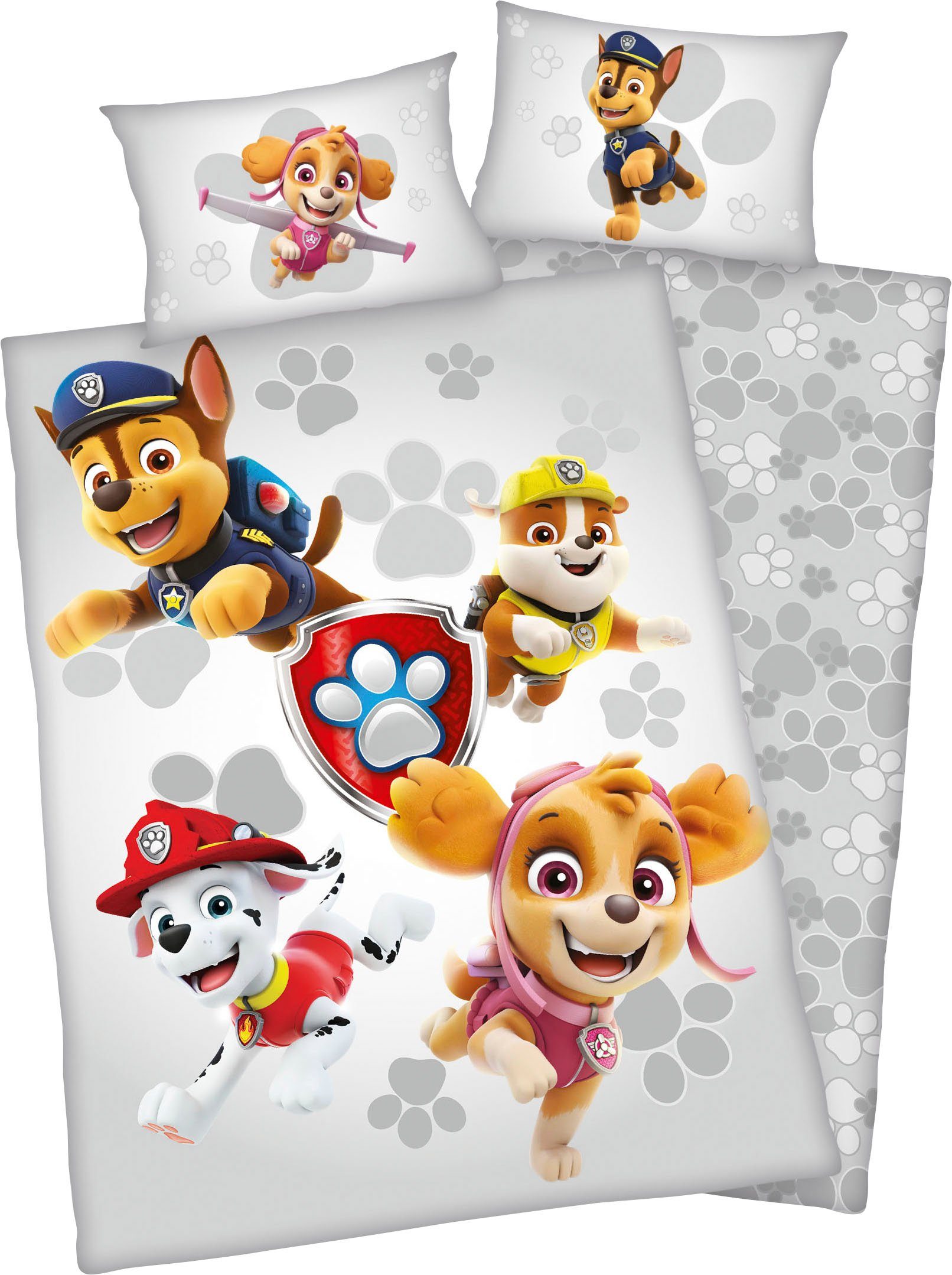 Babybettwäsche Paw Patrol, PAW PATROL, Renforcé (Bio-Baumwolle), mit niedlichem Motiv