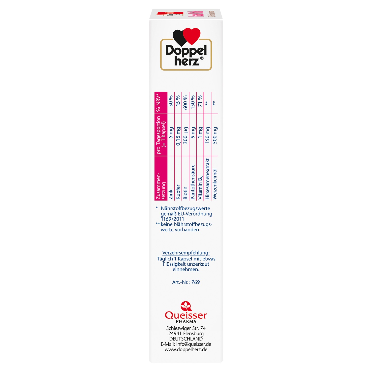 Haar Vital+Zink+Hirseextrakt Kapseln