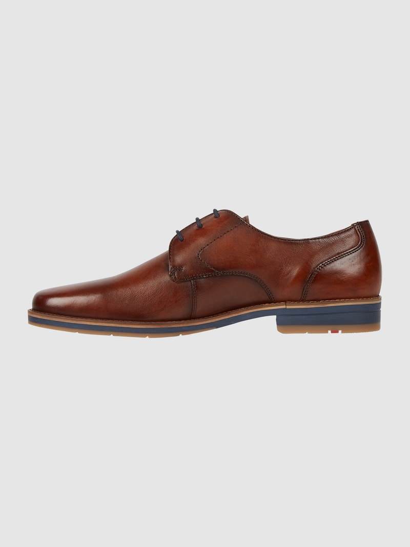 Derby aus Leder Modell 'Langston' in cognac