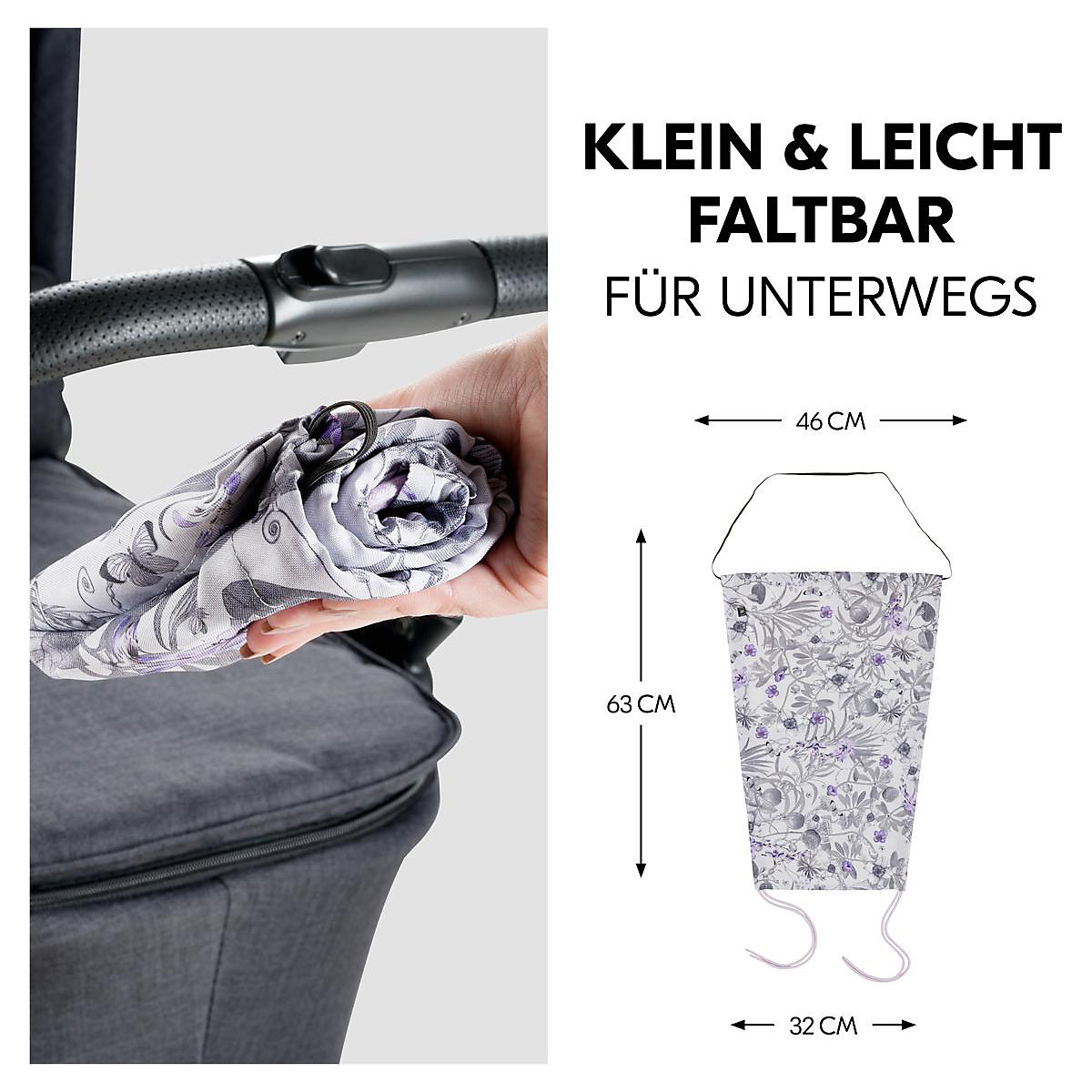 Sonnensegel Minnie Mouse, Floral Grey