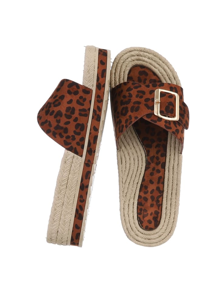 Ital-Design Sandale & Sandalette in Braun und Beige günstig kaufen