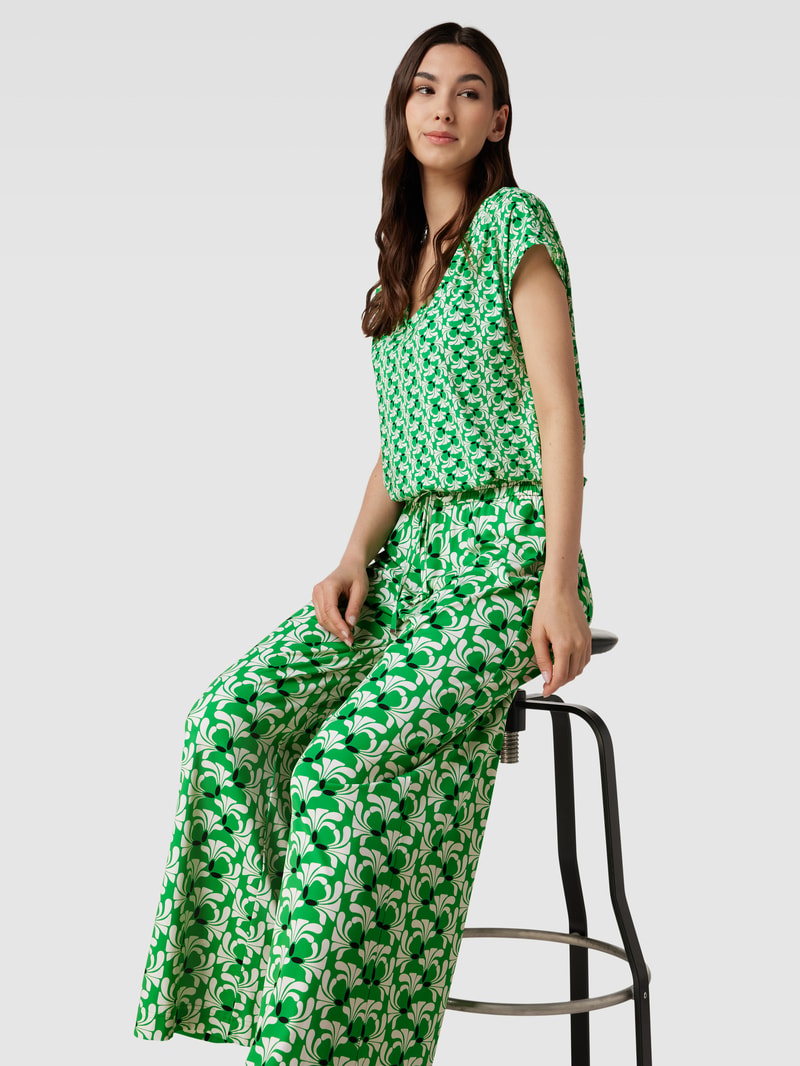 Jumpsuit mit Allover-Muster in grün
