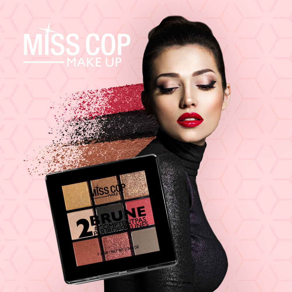 miss cop Nuancier N°2 Brune Coffret maquillage