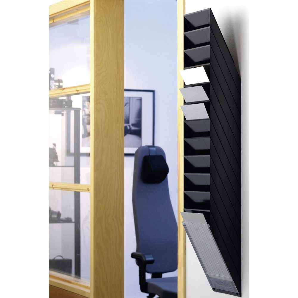 DURABLE Zeitungsständer Durable FLEXXIBOXX 12 A4 1709763060 Prospekthalter Schwarz DIN A4 hoch
