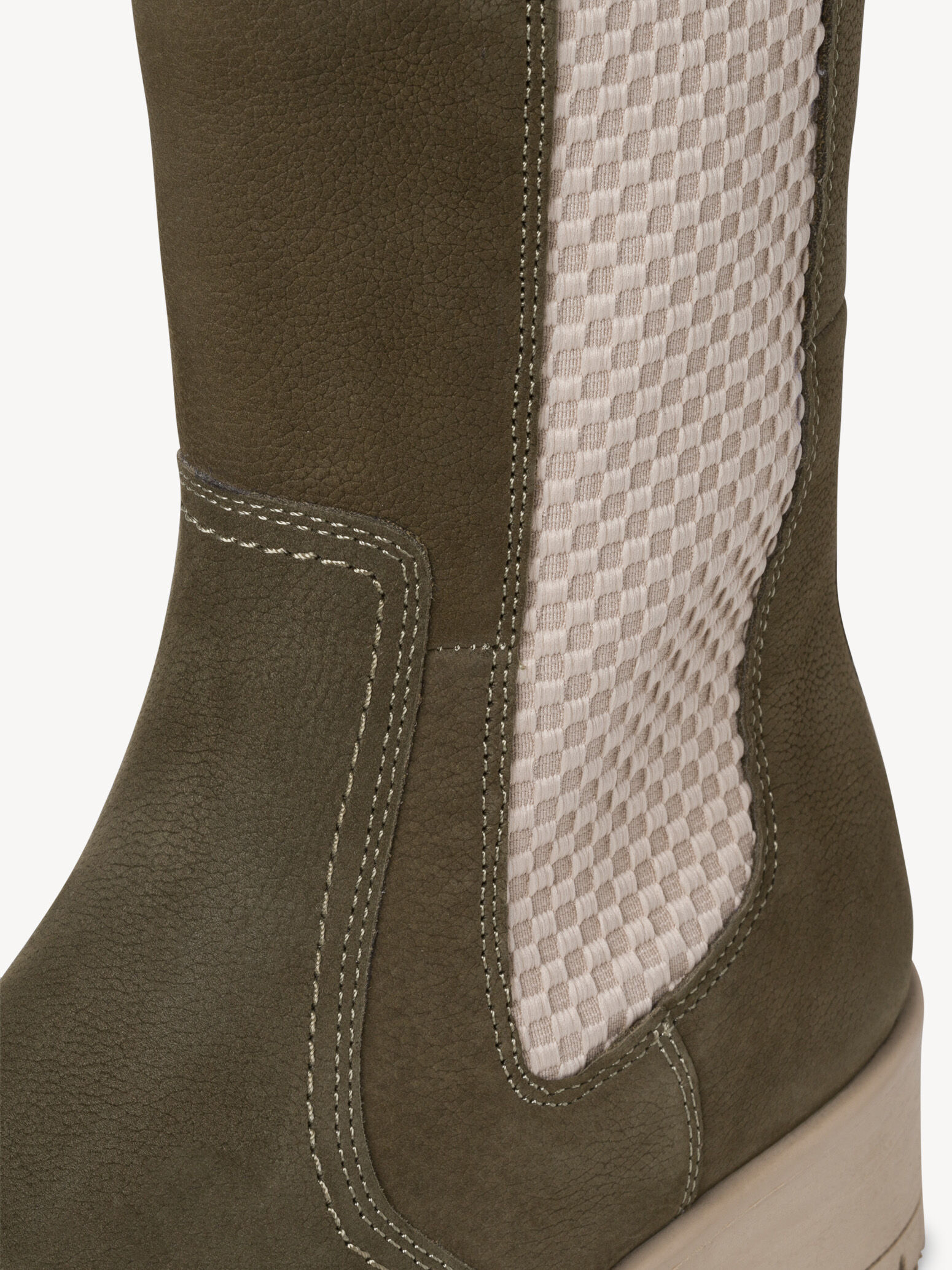 Bottine Chelsea en cuir - vert