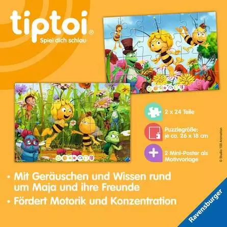 Kinderpuzzle ab 4 Jahren - tiptoi® Puzzle für kleine Entdecker: Die Biene Maja - 24 Teile