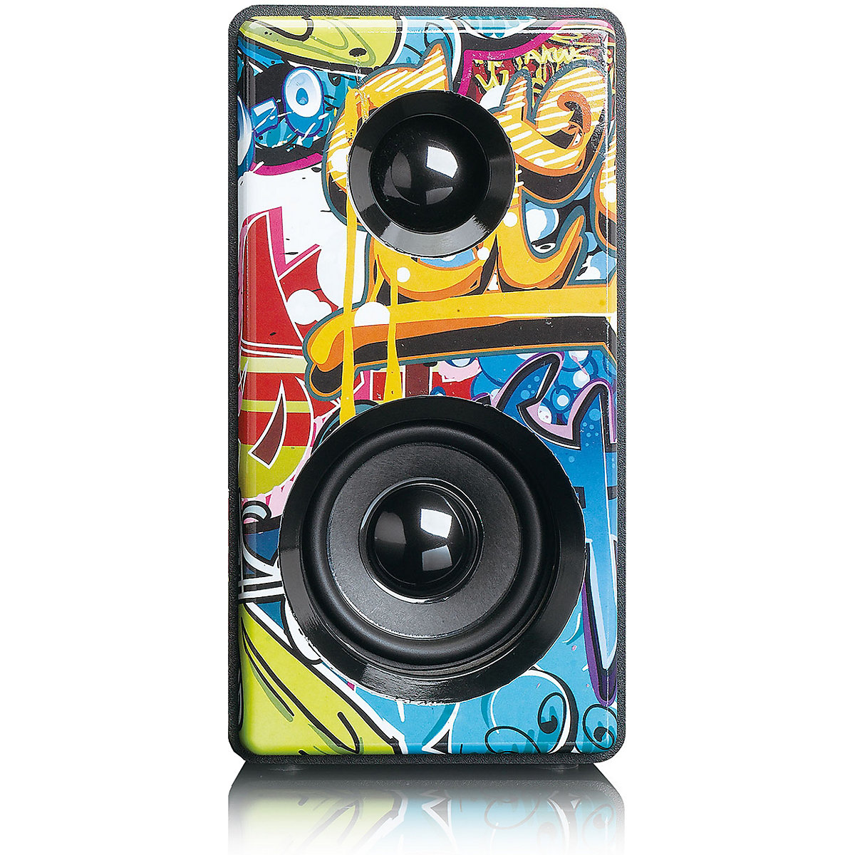 MC-020 Tags Grafitti Design - Micro-Hifi-Anlage mit Radio, Bluetooth und USB-Anschluß