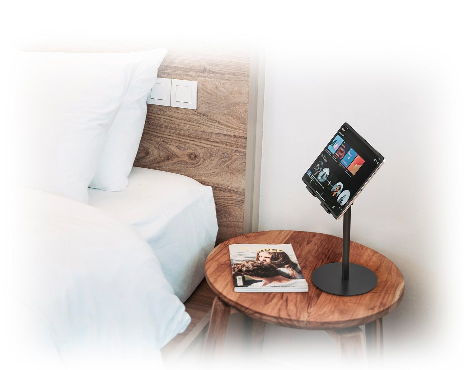 my wall HT31L Tablet-Halterung, (Packung, 1-Teilig, Höhenverstellbarer Tischständer für Tablets und Smartphones)