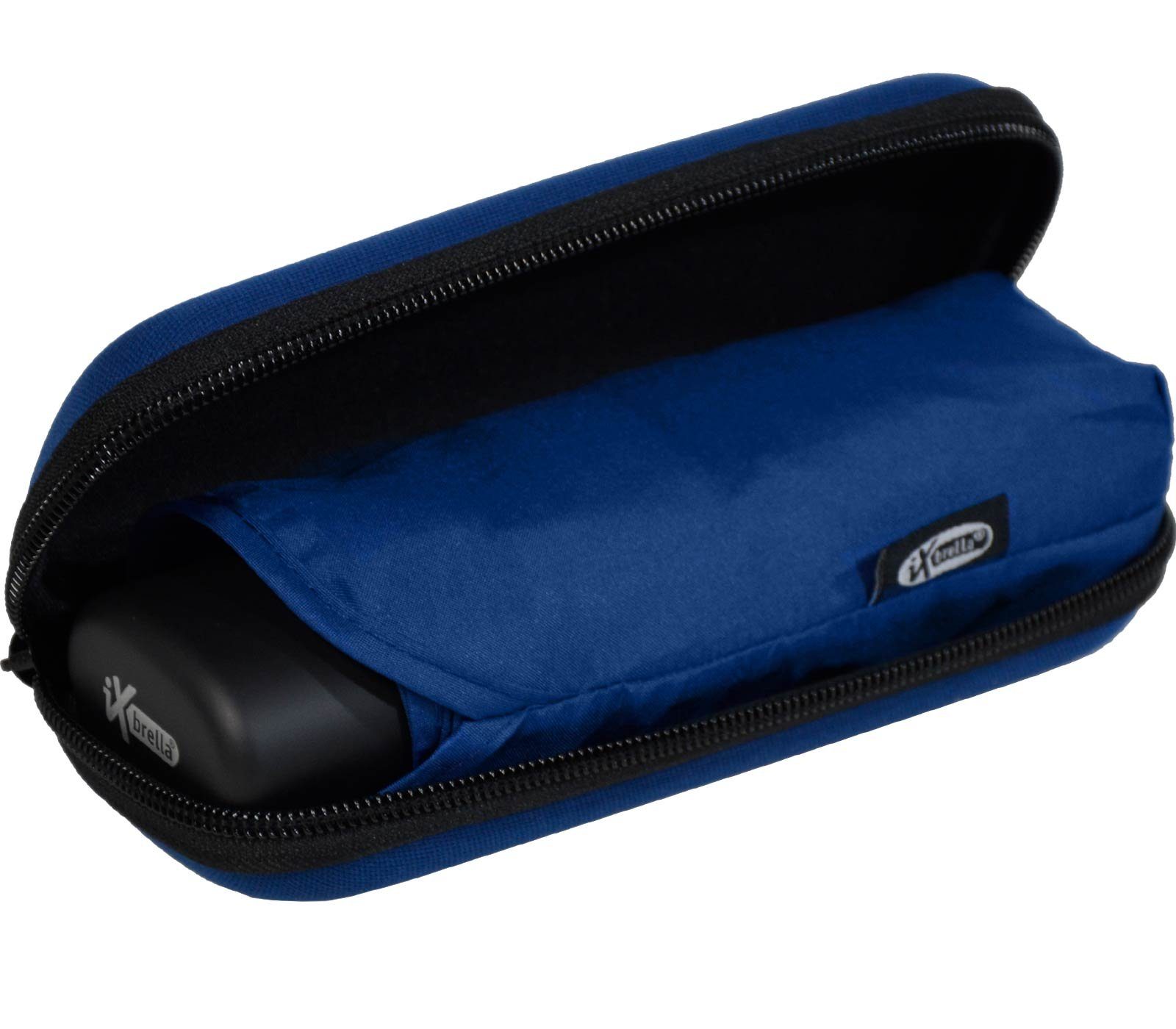 iX-brella Taschenregenschirm Super-Mini-Schirm - winziger Regenschirm im Etui, klein